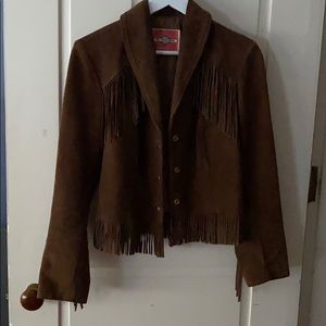 Vintage Ms. Pioneer Short Leather Indian Jacket.